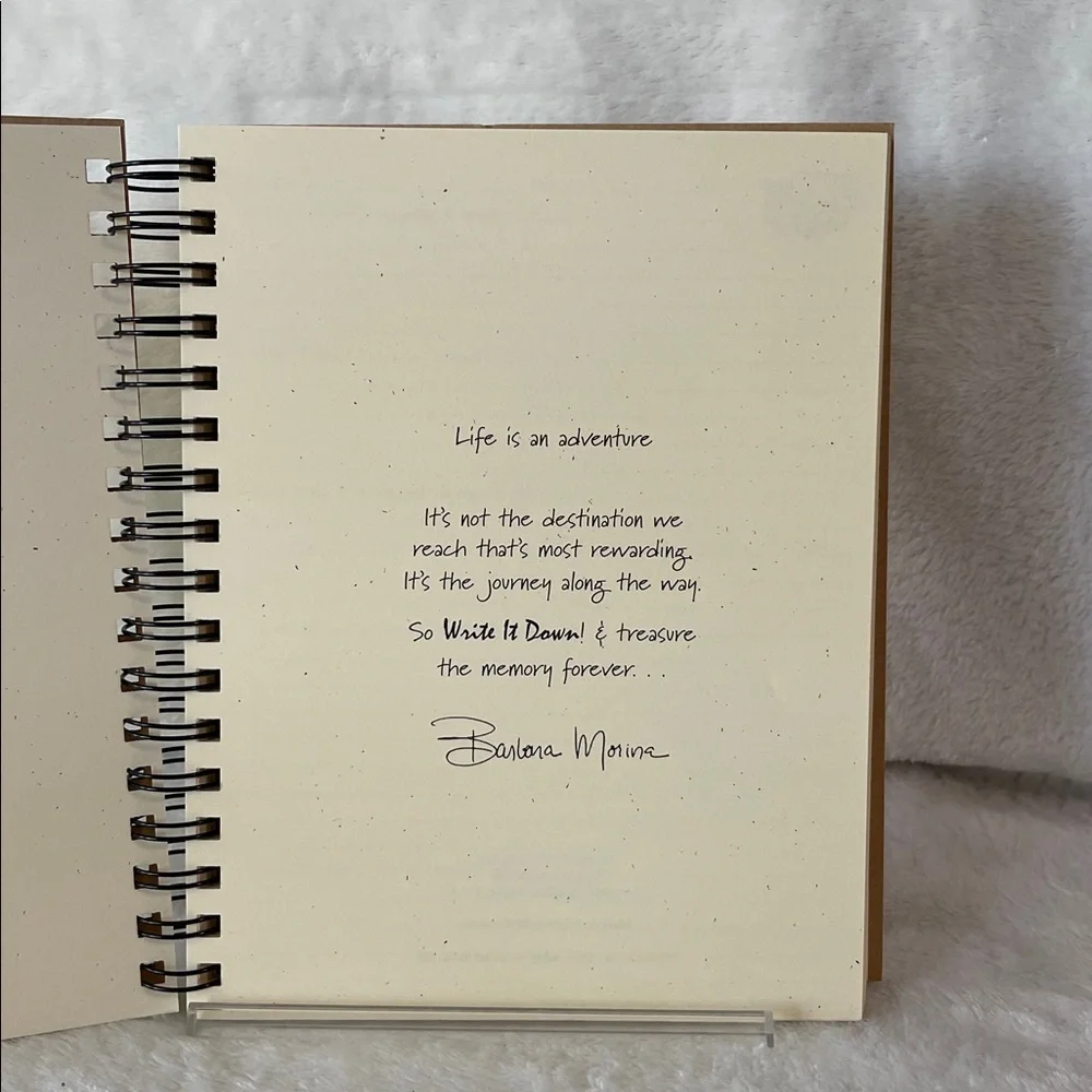 Brown Spiral Bound Memories are Family Journal write it down series new